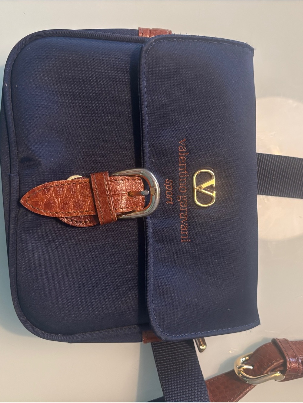 Valentino Garavani Sport Navy Crossbody Belt Bag - Picture 6 of 6